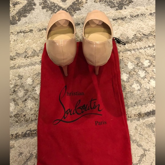 Christian louboutin Nude Platform Peep Toe Pumps - Picture 13 of 15